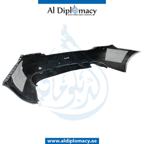 Rear Bumper, WITH SENSOR Hole, Silver, COMPLETE for Mercedes-Benz E Class W207 (2009-2017) models, Part Number U-207RB+S-CO-SL