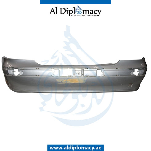 Rear Bumper, WITH SENSOR Hole, Silver, EMPTY for Mercedes-Benz CL Class W215 (1999-2005) models, Part Number U-215RB04+S-EM-SL