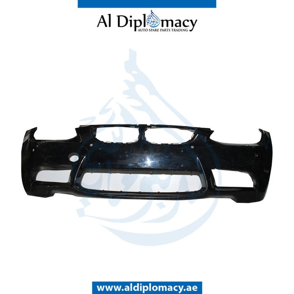 Front Bumper, WITH SENSOR AND WIPER Hole, Black, EMPTY for BMW 3 Series E92 (2005-2013) models, Part Number U-E92FB+S+W-EM-BK