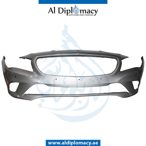 Front Bumper, WITH SENSOR AND WIPER HOLE for Mercedes-Benz CLA Class W117 (2013-2022) models, Part Number UN-1178800140
