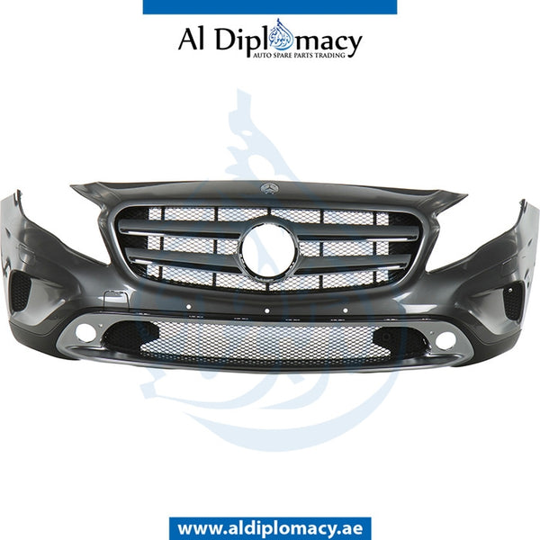 Front Bumper, WITH SENSOR AND WIPER Hole, EMPTY for Mercedes-Benz GLA Class X156 (2014-2020) models, Part Number UN-1568800540