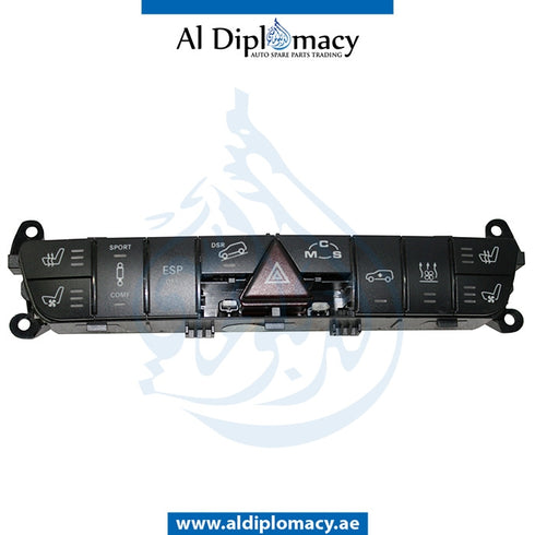 Upper CONTROL PANEL SWITCH for Mercedes-Benz M Class W164 (2006-2011) models, Part Number UN-1648704910