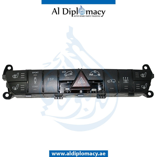 Upper CONTROL PANEL SWITCH for Mercedes-Benz M Class W164 (2006-2011) models, Part Number UN-1648704910