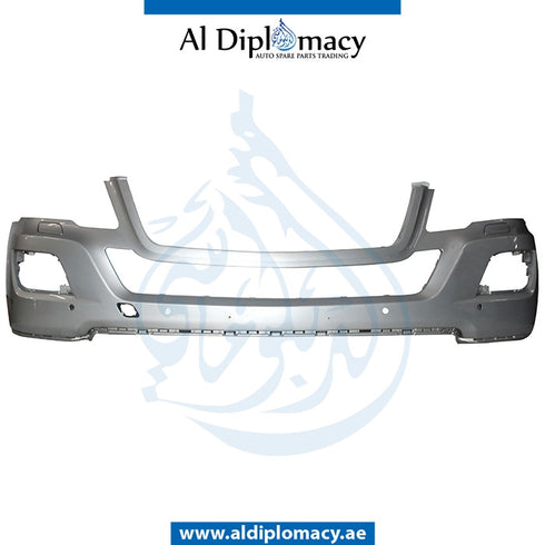 Front Bumper, WITH Sensor, Normal, AND WIPER HOLE for Mercedes-Benz M Class W164 (2006-2011) models, Part Number UN-1648803340