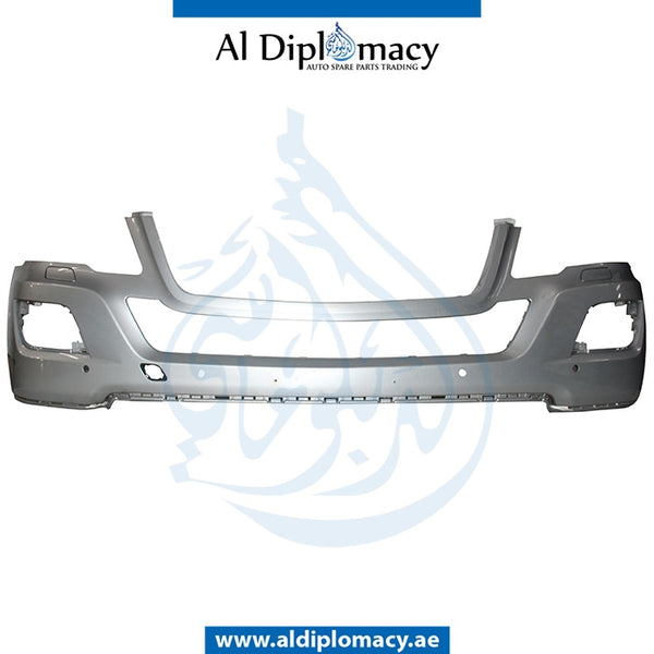 Front Bumper, WITH Sensor, Normal, AND WIPER HOLE for Mercedes-Benz M Class W164 (2006-2011) models, Part Number UN-1648803340
