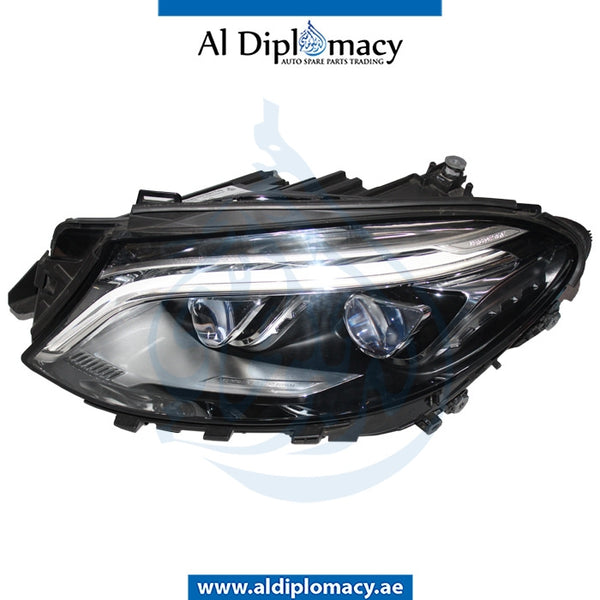 Left Headlight, DYNAMIC Led, EMPTY for Mercedes-Benz GLE Class W166 (2011-2019) models, Part Number UN-1668200759