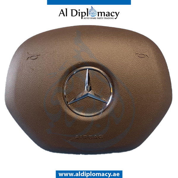 STEERING WHEEL Airbag, BROWN for Mercedes-Benz GLE Class W166 (2011-2019) models, Part Number UN-1668600002-BR