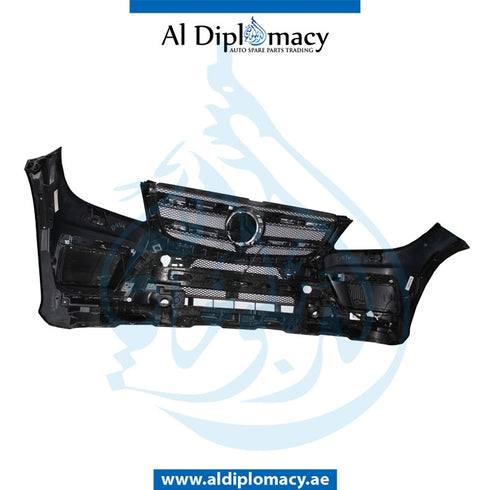 Front Bumper, WITH SENSOR Hole, Amg, COMPLETE for Mercedes-Benz GL Class X166 (2013-2019) models, Part Number UN-1668856425-CO