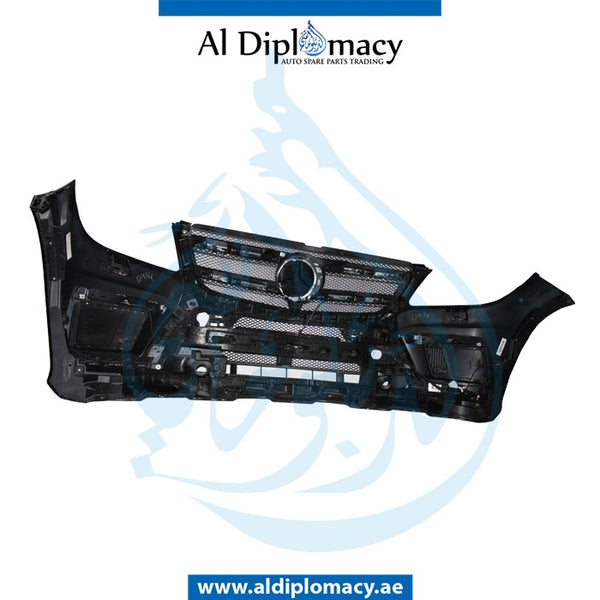 Front Bumper, WITH SENSOR Hole, Amg, COMPLETE for Mercedes-Benz GL Class X166 (2013-2019) models, Part Number UN-1668856425-CO