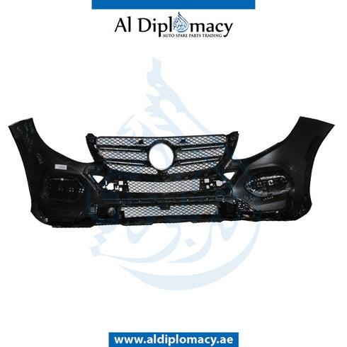 Front Bumper, WITHOUT SENSOR Hole, Normal, COMPLETE for Mercedes-Benz GL Class W166 (2011-2019) models