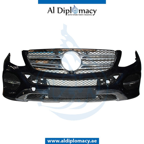 Front Bumper, WITH SENSOR Hole, Normal, COMPLETE for Mercedes-Benz GLE Class W166 (2011-2019) models, Part Number UN-1668859225-CO