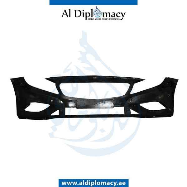 Front Bumper, WITHOUT SENSOR Hole, EMPTY for Mercedes-Benz A Class W176 (2012-2018) models, Part Number UN-1768800640