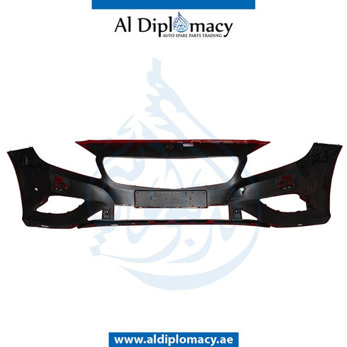 Front Bumper, WITH SENSOR AND WIPER HOLE for Mercedes-Benz A Class W176 (2012-2018) models