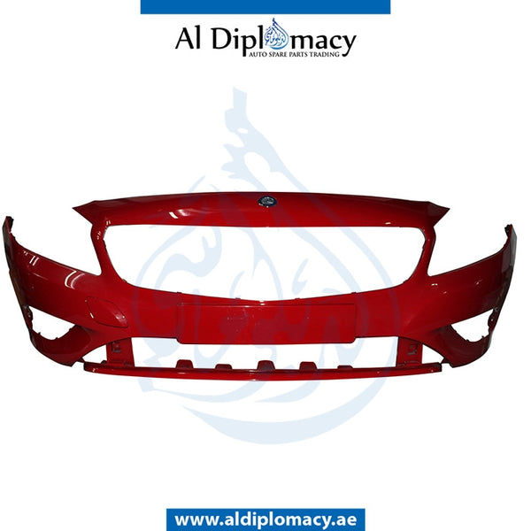 Front Bumper, WITH SENSOR AND WIPER HOLE for Mercedes-Benz A Class W176 (2012-2018) models, Part Number UN-1768800740