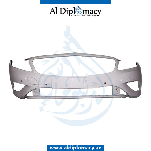 Front Bumper, WITH SENSOR Hole, EMPTY for Mercedes-Benz A Class W176 (2012-2018) models, Part Number UN-1768800840