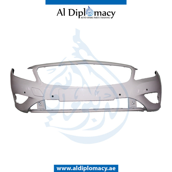 Front Bumper, WITH SENSOR Hole, EMPTY for Mercedes-Benz A Class W176 (2012-2018) models, Part Number UN-1768800840