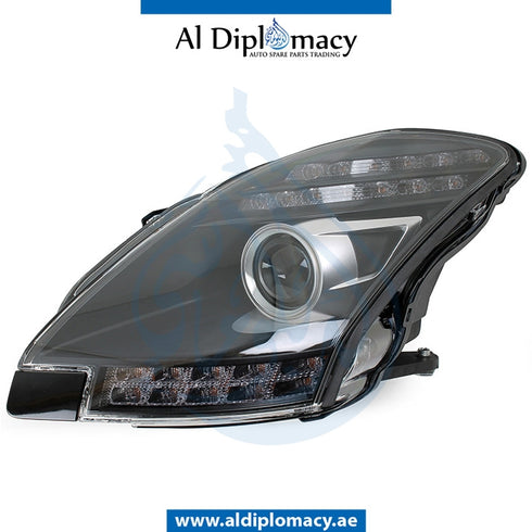 Left Headlight, BI Xenon, COMPLETE for Mercedes-Benz SLS Class C197 (2010-2015) models, Part Number UN-1978201661-CO