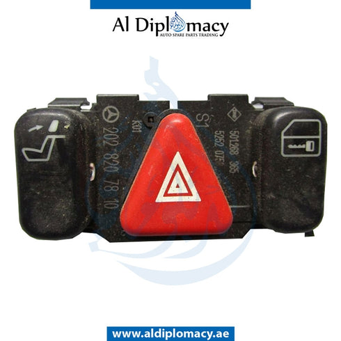 WARNING LIGHT SWITCH for Mercedes-Benz C Class W202 (1994-2000) models, Part Number UN-2028207810