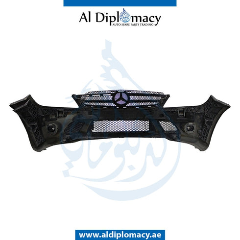 Front Bumper, WITH WIPER Hole, COMPLETE for Mercedes-Benz C Class W204 (2007-2015) models