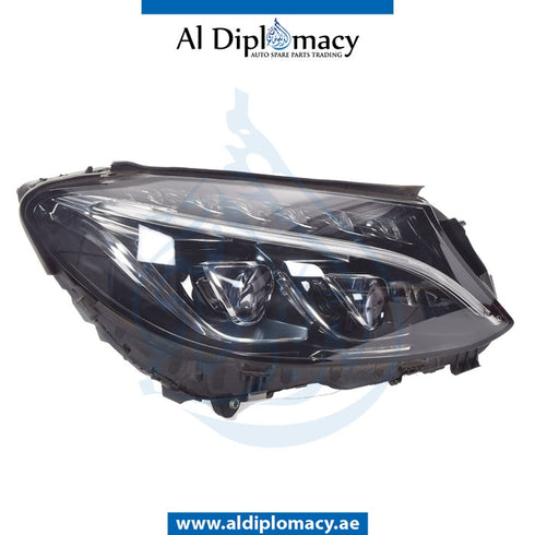 Right Headlight, DYNAMIC Led, COMPLETE for Mercedes-Benz C Class W205 (2015-2021) models