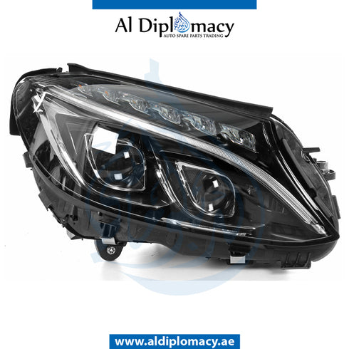 Right Headlight, DYNAMIC Led, COMPLETE for Mercedes-Benz C Class W205 (2015-2021) models