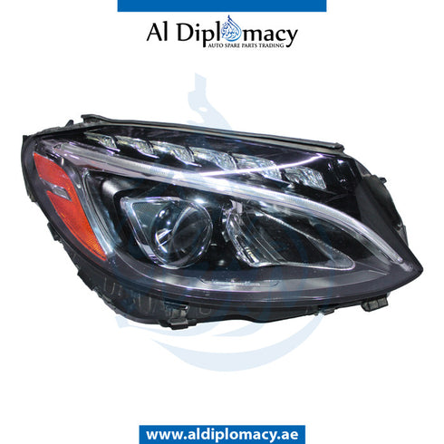 Right Headlight, Led, COMPLETE for Mercedes-Benz C Class W205 (2015-2021) models, Part Number UN-2058204161-CO