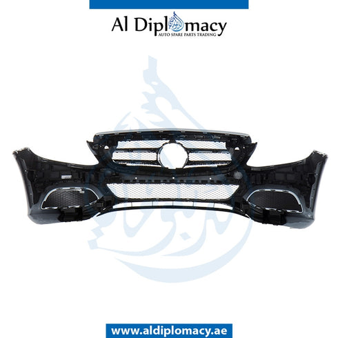 Front Bumper, WITHOUT SENSOR Hole, EMPTY for Mercedes-Benz C Class W205 (2015-2021) models