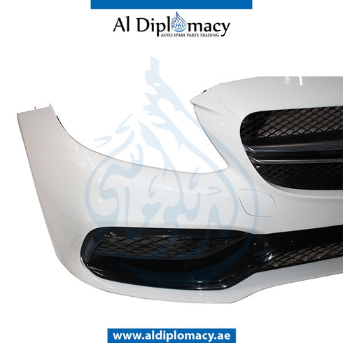 Front Bumper, WITH SENSOR Hole, COMPLETE for Mercedes-Benz C Class W205 (2015-2021) models