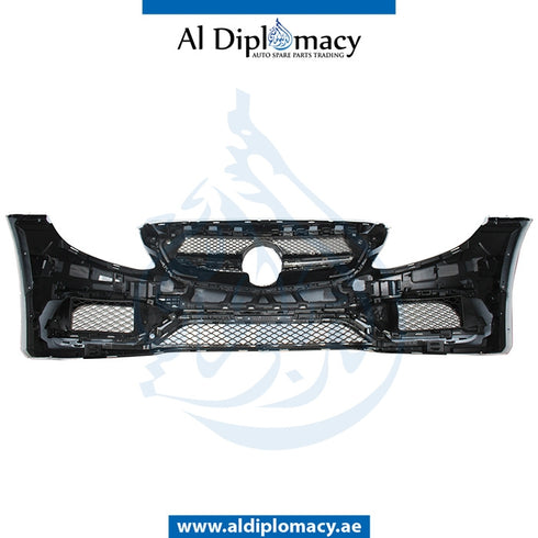 Front Bumper, WITH SENSOR Hole, COMPLETE for Mercedes-Benz C Class W205 (2015-2021) models