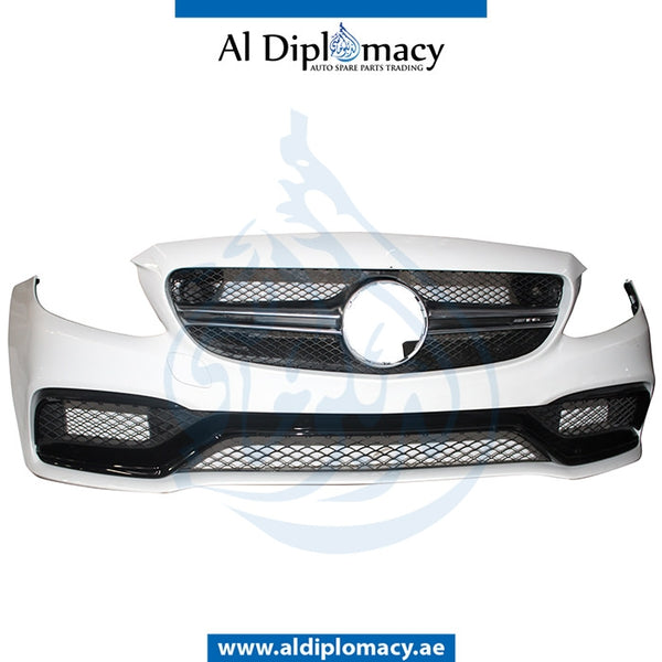 Front Bumper, WITH SENSOR Hole, COMPLETE for Mercedes-Benz C Class W205 (2015-2021) models, Part Number UN-2058801340-CO