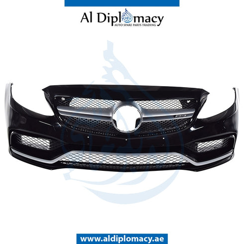 Front Bumper, WITH SENSOR Hole, AMG 63, COMPLETE for Mercedes-Benz C Class W205 (2015-2021) models, Part Number UN-2058801540-CO