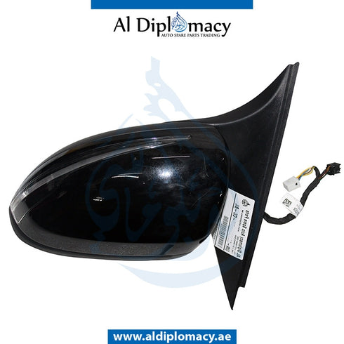 Left Mirror, Black, COMPLETE for Mercedes-Benz C Class W205 (2015-2021) models, Part Number UN-205MIR-LH-CO-BK