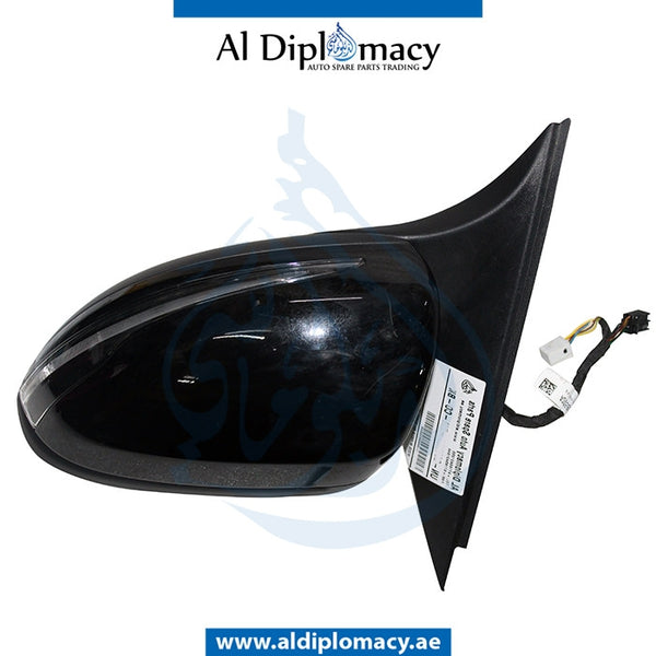 Left Mirror, Black, COMPLETE for Mercedes-Benz C Class W205 (2015-2021) models, Part Number UN-205MIR-LH-CO-BK