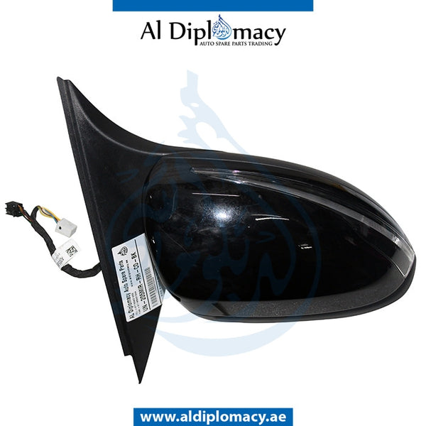 Right Mirror, Black, COMPLETE for Mercedes-Benz C Class W205 (2015-2021) models, Part Number UN-205MIR-RH-CO-BK