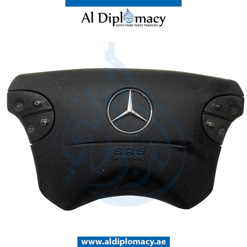 STEERING WHEEL Airbag, BLACK for Mercedes-Benz E Class W210 (1996-2002) models, Part Number UN-2104600598-BK