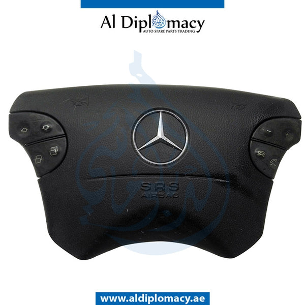 STEERING WHEEL Airbag, BLACK for Mercedes-Benz E Class W210 (1996-2002) models, Part Number UN-2104600598-BK