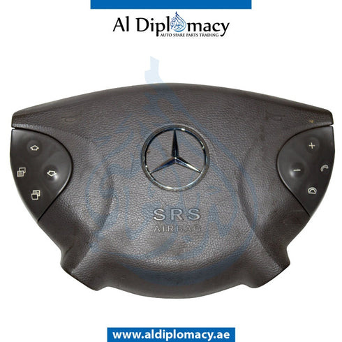 STEERING WHEEL Airbag, BROWN for Mercedes-Benz E Class W211 (2002-2009) models, Part Number UN-2118600202-BR