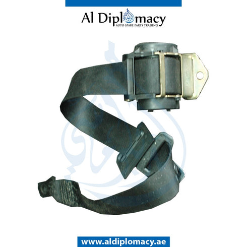 Rear SEAT Belt, Beige, CENTER for Mercedes-Benz E Class W211 (2002-2009) models, Part Number UN-2118600985-BG