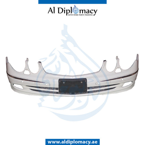 Front Bumper, WITH WIPER Hole, COMPLETE for Mercedes-Benz E Class W211 (2002-2009) models, Part Number UN-2118800240-CO