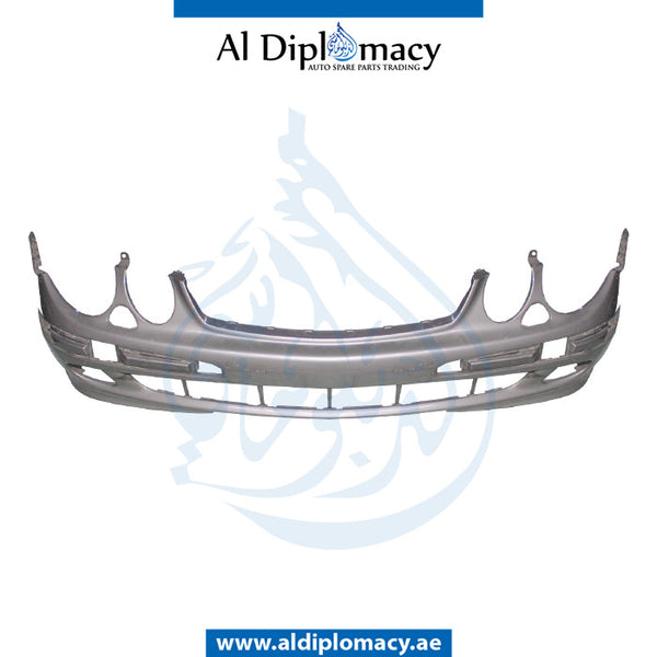 Front Bumper, WITH WIPER Hole, EMPTY for Mercedes-Benz E Class W211 (2002-2009) models, Part Number UN-2118800240
