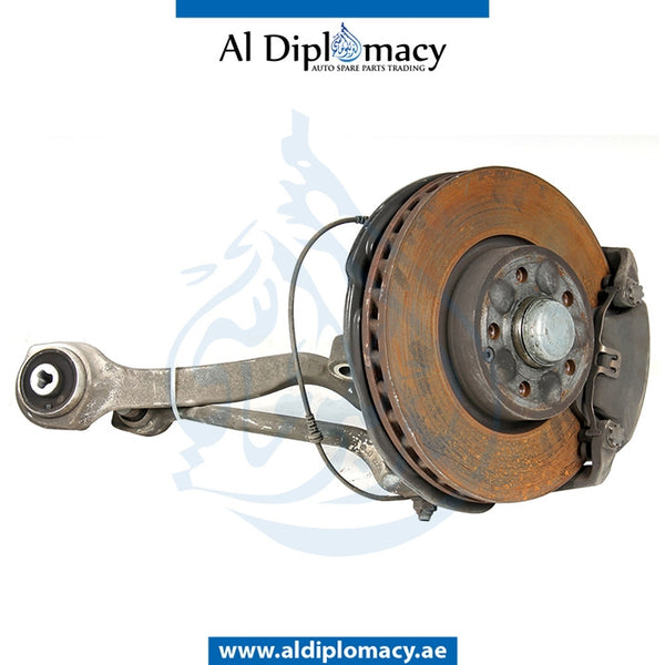 Front Left STEERING Knuckle, COMPLETE for Mercedes-Benz E Class W212 (2009-2016) models, Part Number UN-2123322301-CO