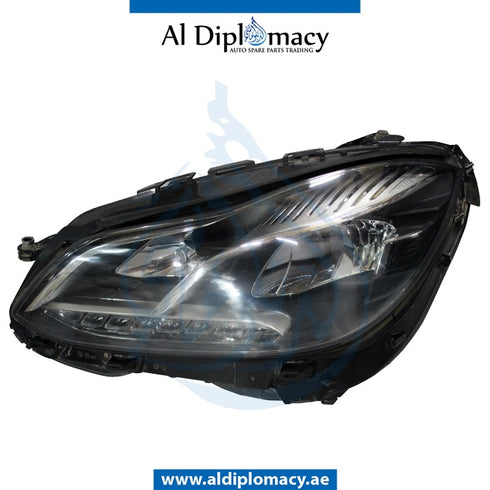 Left Headlight, DYNAMIC Led, EMPTY for Mercedes-Benz E Class W212 (2009-2016) models, Part Number UN-2128202739