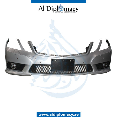 Front Bumper, WITH SENSOR AND WIPER Hole, Amg, COMPLETE for Mercedes-Benz E Class W212 (2009-2016) models, Part Number UN-2128802340-CO
