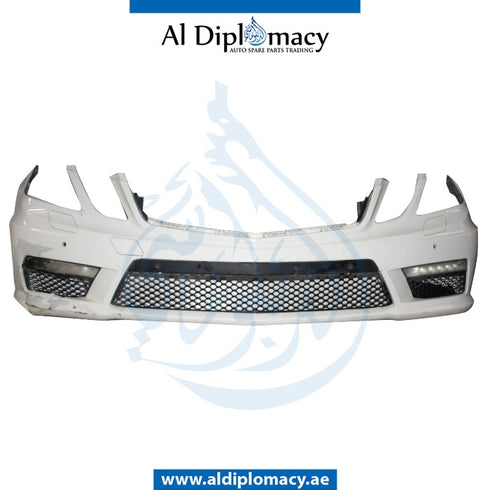 Front Bumper, WITH SENSOR AND WIPER Hole, AMG 63, COMPLETE for Mercedes-Benz E Class W212 (2009-2016) models, Part Number UN-2128803140-CO