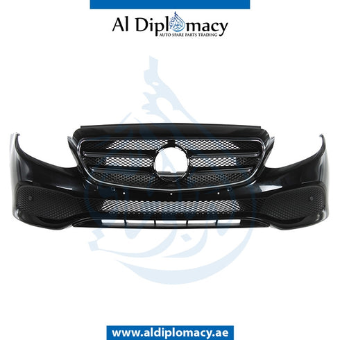 Front Bumper, WITH SENSOR Hole, COMPLETE for Mercedes-Benz E Class W213 (2017-2023) models, Part Number UN-2138850338-CO