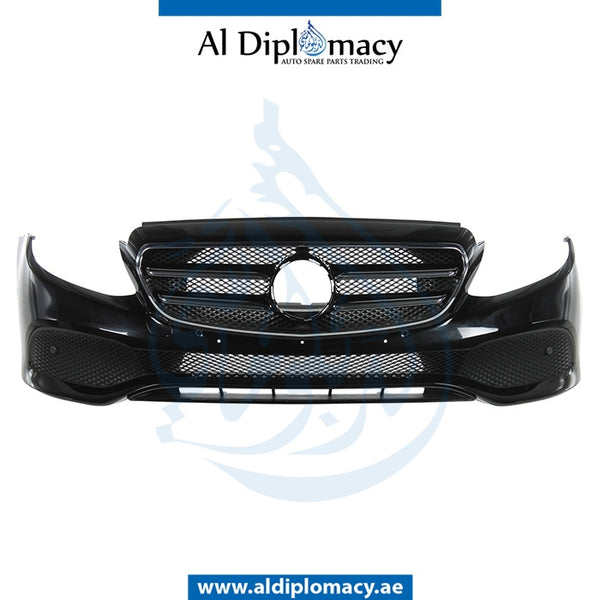 Front Bumper, WITH SENSOR Hole, COMPLETE for Mercedes-Benz E Class W213 (2017-2023) models, Part Number UN-2138850338-CO