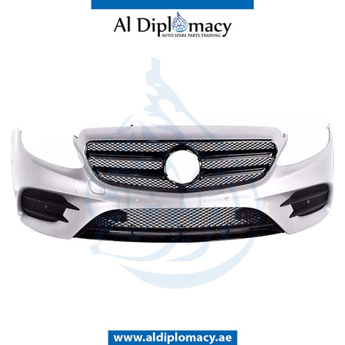 Front Bumper, WITH SENSOR Hole, COMPLETE for Mercedes-Benz E Class W213 (2017-2023) models, Part Number UN-2138852700-CO