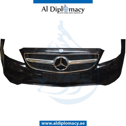 Front Bumper, WITH SENSOR AND WIPER Hole, COMPLETE for Mercedes-Benz CLS Class W218 (2011-2018) models, Part Number UN-2188850025-CO
