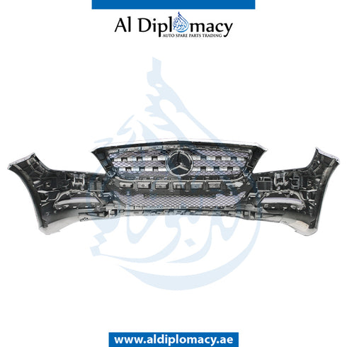 Front Bumper, WITH SENSOR AND WIPER Hole, Normal, COMPLETE for Mercedes-Benz CLS Class W218 (2011-2018) models
