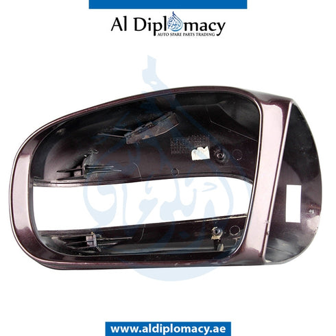 Left Mirror Cover, BROWN for Mercedes-Benz S Class W220 (1999-2005) models